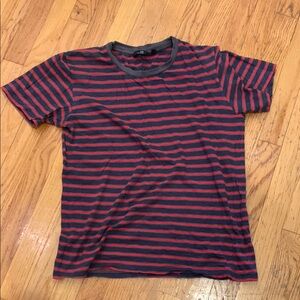 Uniqlo Undercover Red and Black Striped Tee